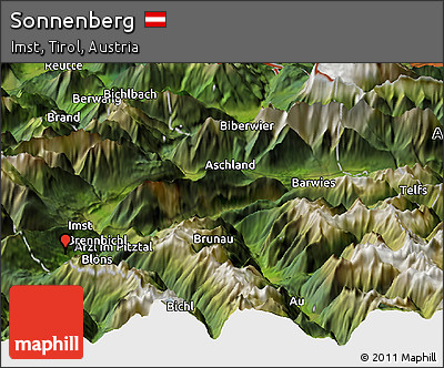 Satellite Panoramic Map of Sonnenberg
