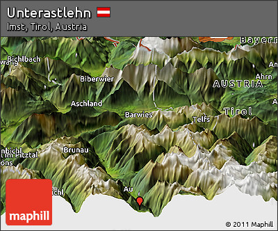 Satellite Panoramic Map of Unterastlehn