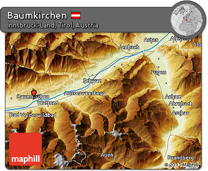 Physical 3D Map of Baumkirchen