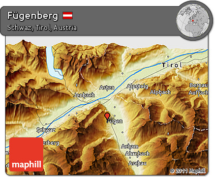 Physical 3D Map of Fügenberg