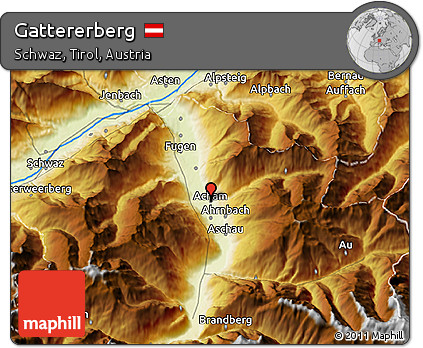 Physical 3D Map of Gattererberg