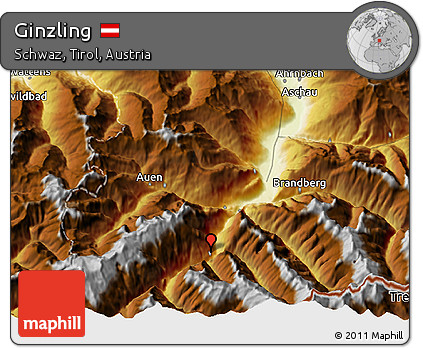 Physical 3D Map of Ginzling