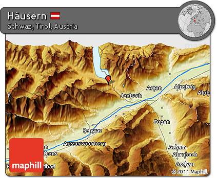 Physical 3D Map of Häusern