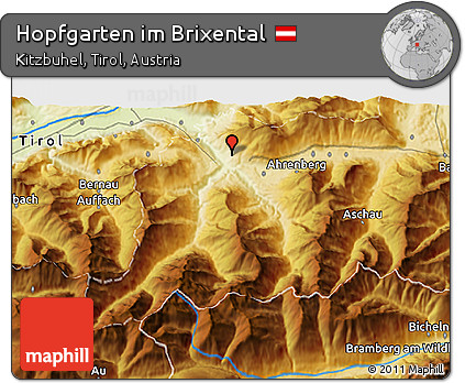 Physical 3D Map of Hopfgarten Im Brixental