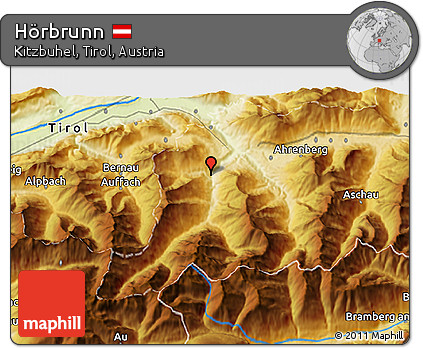 Physical 3D Map of Hörbrunn