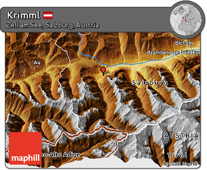 Physical 3D Map of Krimml