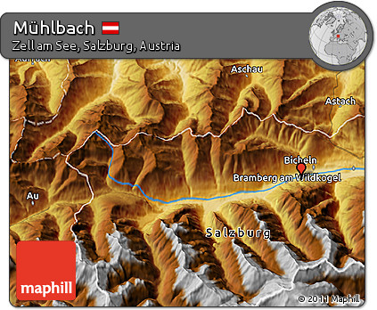 Physical 3D Map of Mühlbach