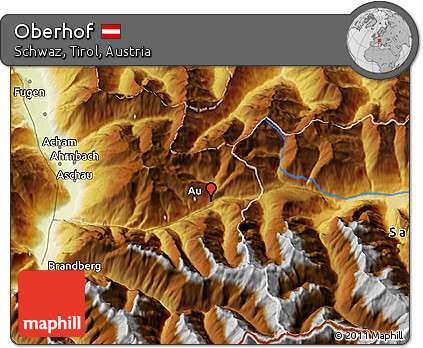 Physical 3D Map of Oberhof