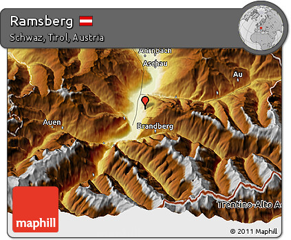 Physical 3D Map of Ramsberg