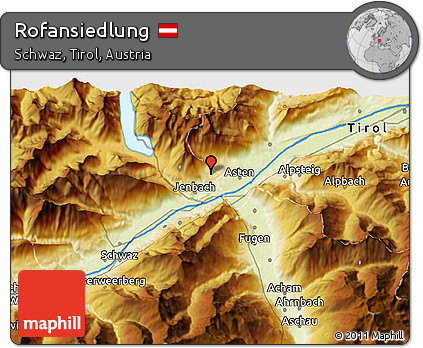 Physical 3D Map of Rofansiedlung