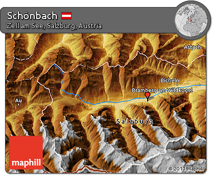 Physical 3D Map of Schönbach