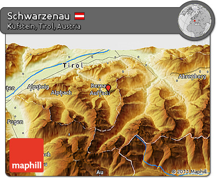 Physical 3D Map of Schwarzenau