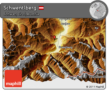Physical 3D Map of Schwentlberg