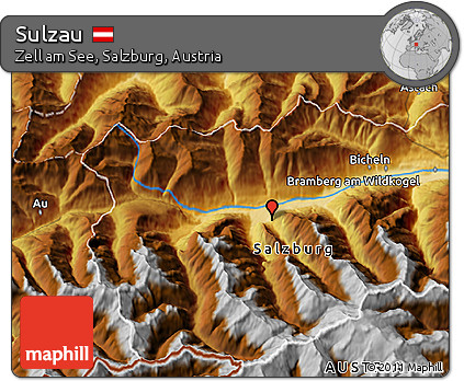 Physical 3D Map of Sulzau