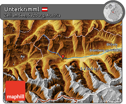 Physical 3D Map of Unterkrimml