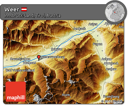 Physical 3D Map of Weer