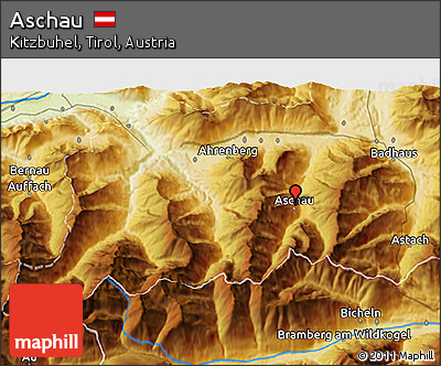 Physical 3D Map of Aschau