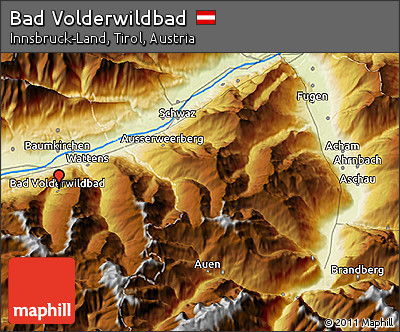 Physical 3D Map of Bad Volderwildbad