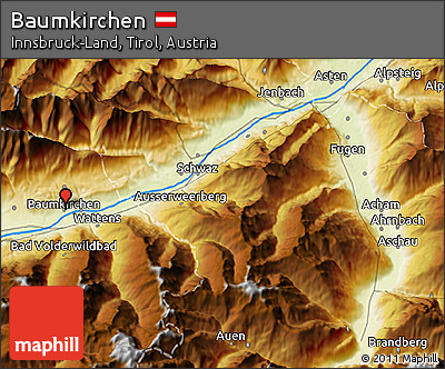 Physical 3D Map of Baumkirchen