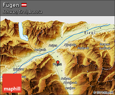 Physical 3D Map of Fügen