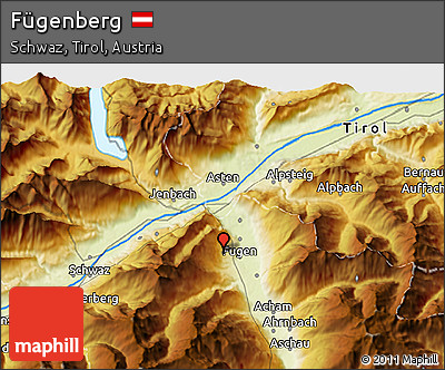 Physical 3D Map of Fügenberg