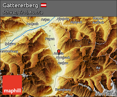 Physical 3D Map of Gattererberg