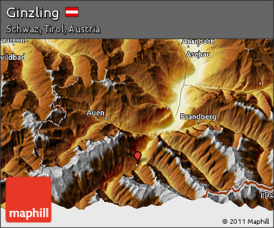 Physical 3D Map of Ginzling