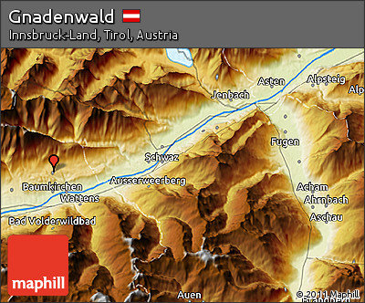 Physical 3D Map of Gnadenwald