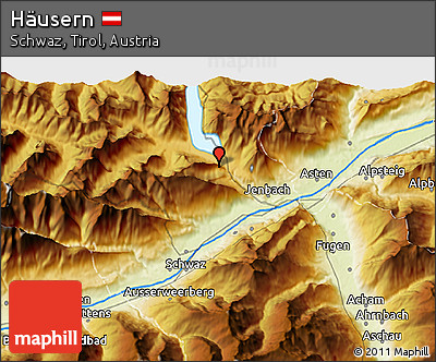 Physical 3D Map of Häusern