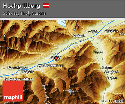 Physical 3D Map of Hochpillberg