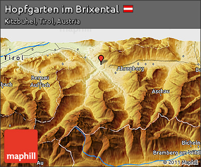 Physical 3D Map of Hopfgarten Im Brixental
