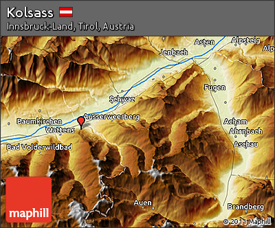 Physical 3D Map of Kolsass