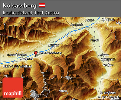 Physical 3D Map of Kolsassberg