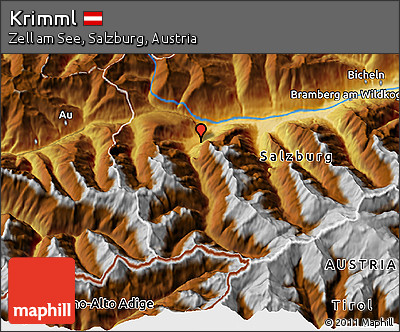 Physical 3D Map of Krimml