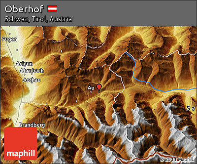 Physical 3D Map of Oberhof