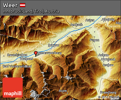 Physical 3D Map of Weer