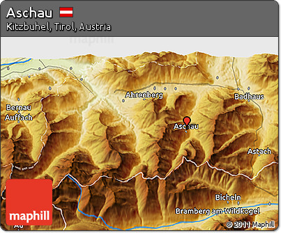 Physical 3D Map of Aschau