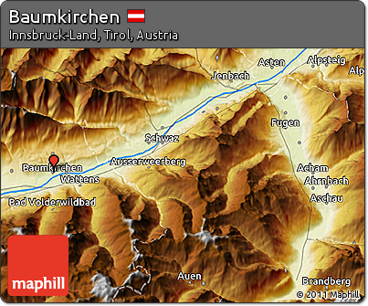 Physical 3D Map of Baumkirchen
