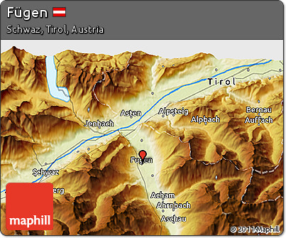 Physical 3D Map of Fügen