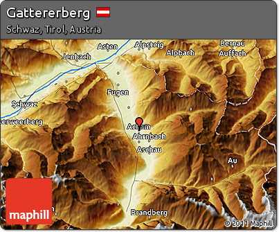 Physical 3D Map of Gattererberg