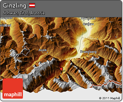 Physical 3D Map of Ginzling