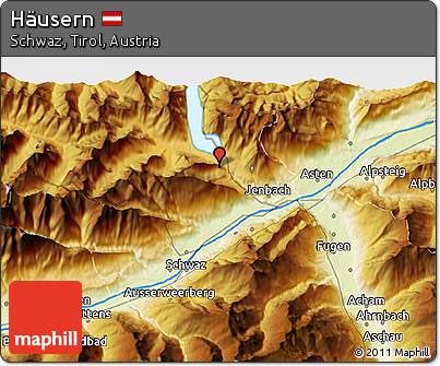 Physical 3D Map of Häusern