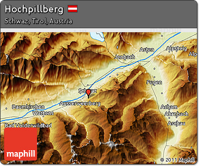 Physical 3D Map of Hochpillberg