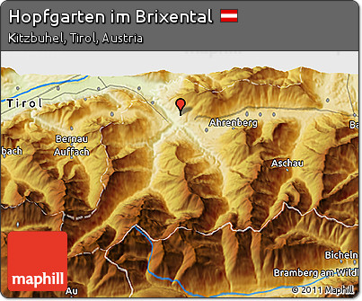 Physical 3D Map of Hopfgarten Im Brixental