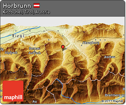 Physical 3D Map of Hörbrunn
