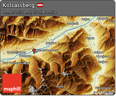Physical 3D Map of Kolsassberg