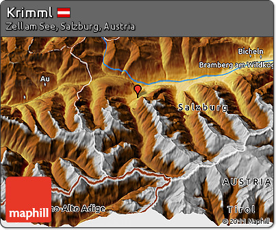 Physical 3D Map of Krimml