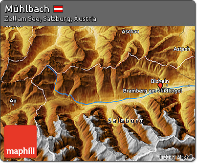Physical 3D Map of Mühlbach