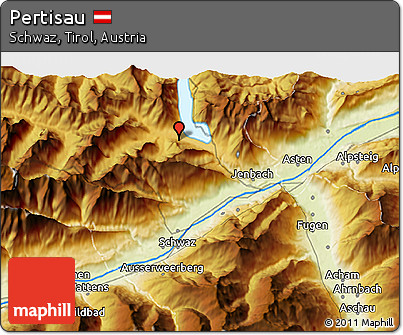 Physical 3D Map of Pertisau