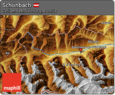 Physical 3D Map of Schönbach